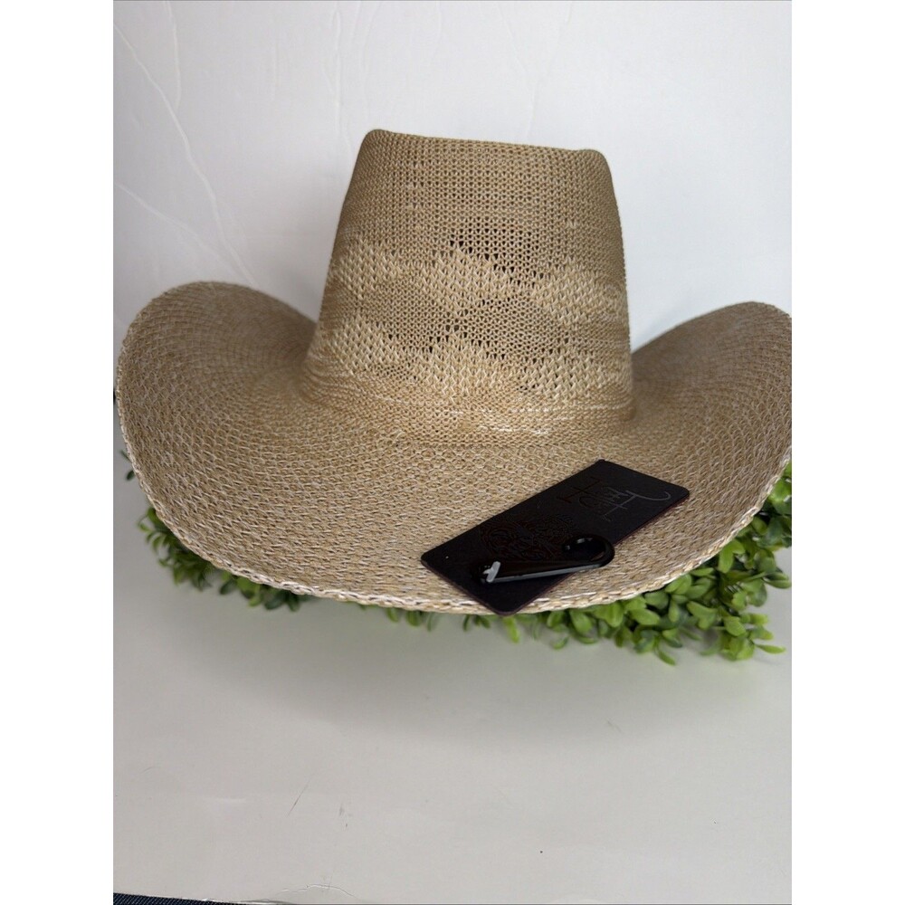 Ed Hardy Love Kills Slowly Straw Cowboy Hat Y2K Graphic Tan  One Size NW - Picture 4 of 7